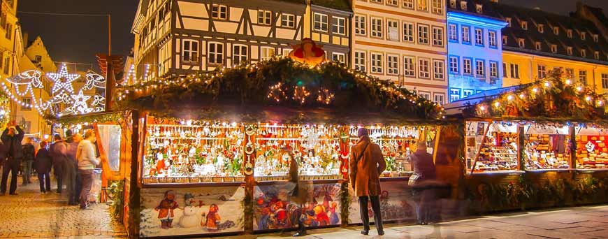 Christmas Market stall in Europe