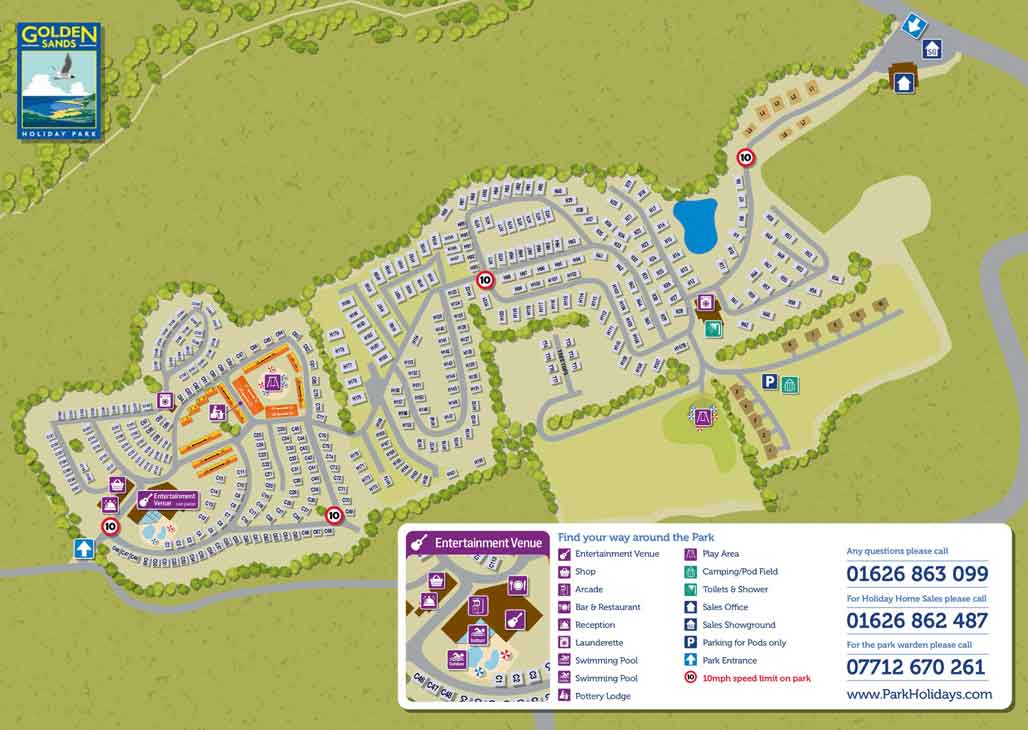 Golden Sands Holiday Park Site Map