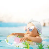 Infant in pool