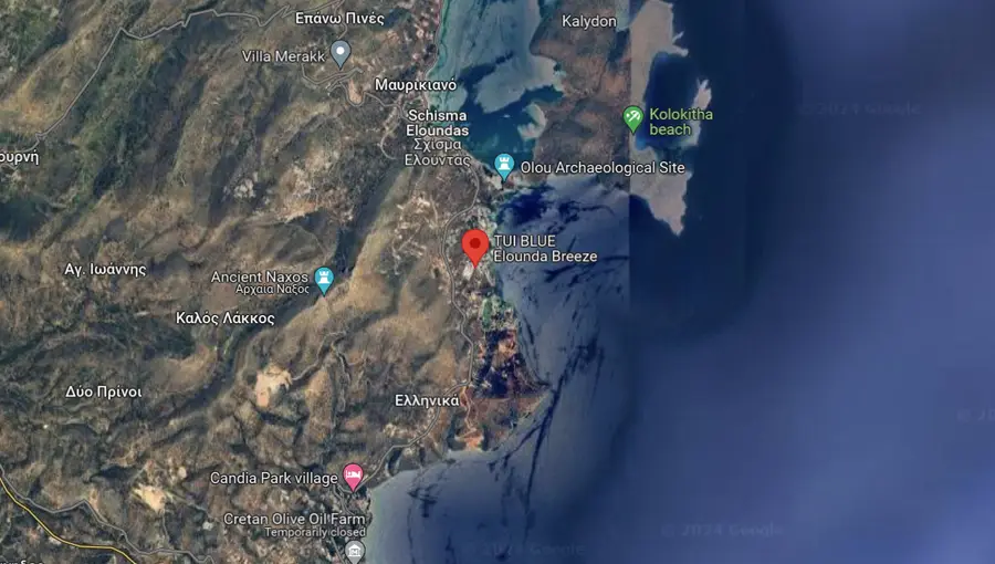 Elounda Breeze Location Map