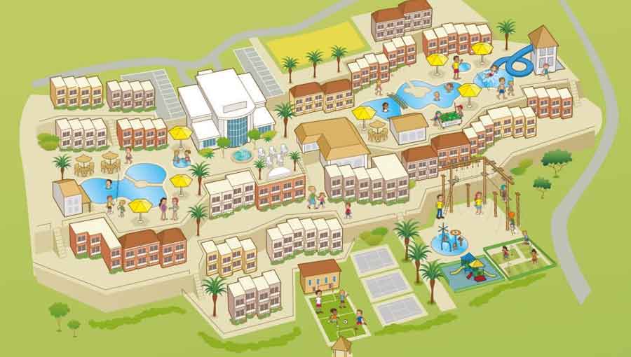 Holiday Village Tenerife Resort Site Map