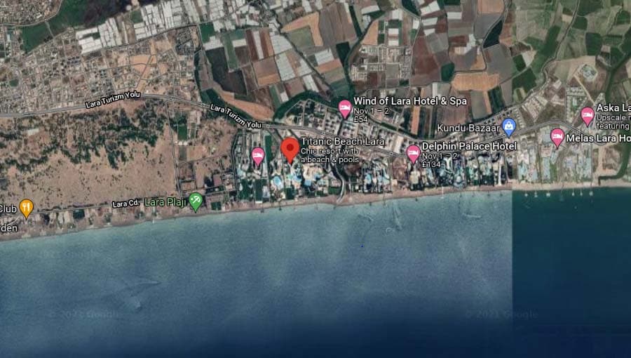 Titanic Deluxe Lara Site Map