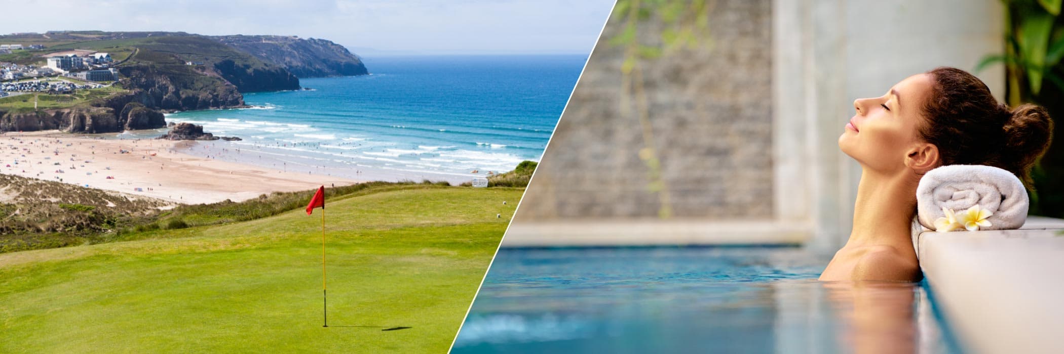 Decorative background image for Golf And Spa Breaks