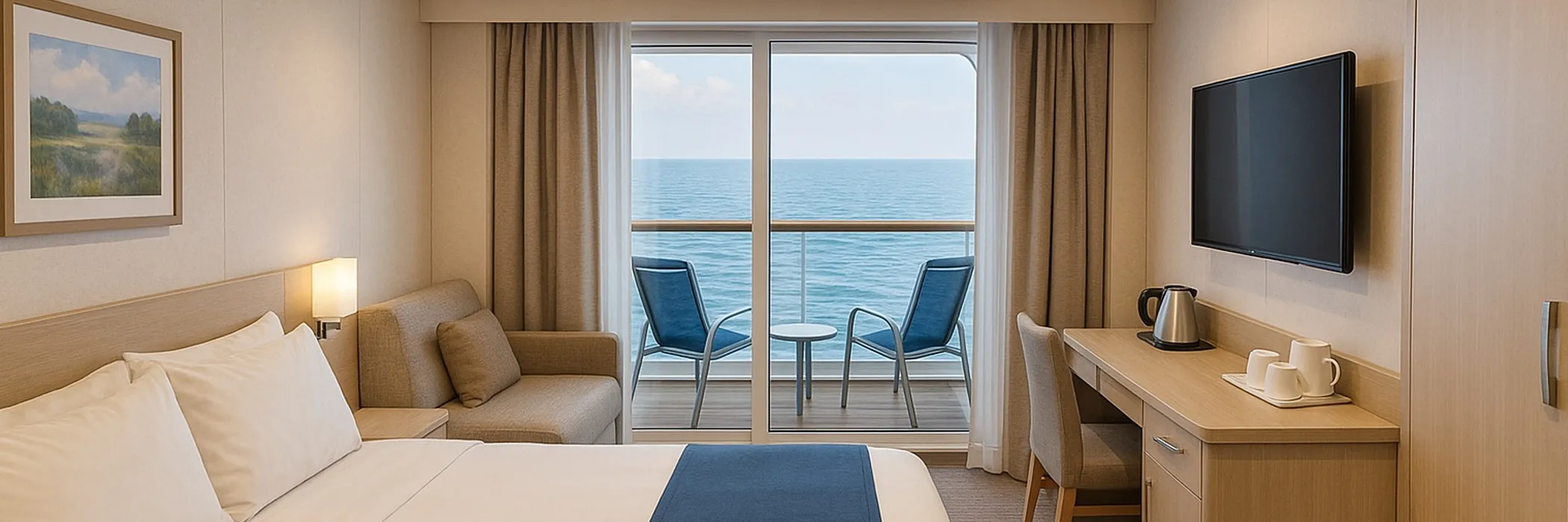 Interconnecting Cabin On A Cruise Ship
