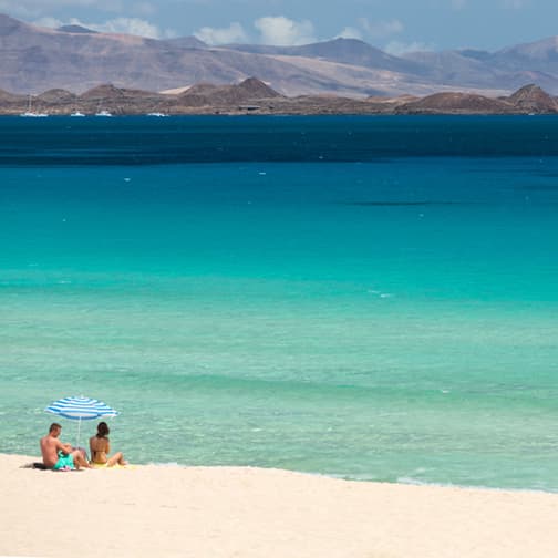 Couple on beach, Fuerteventura