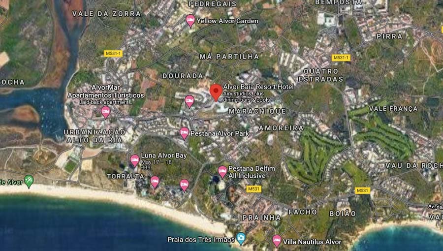 Alvor Baia Resort Hotel Map