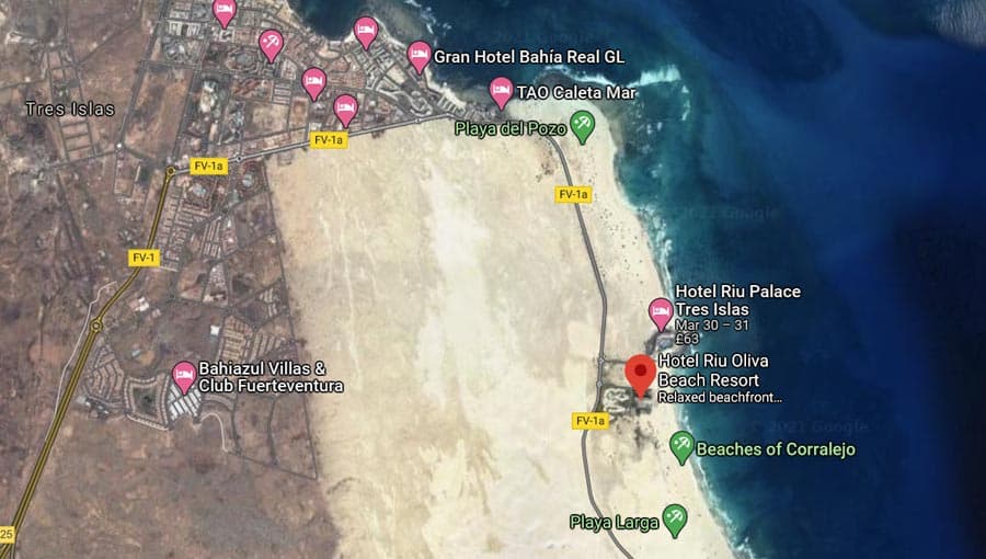Riu Oliva Beach Resort Site Map