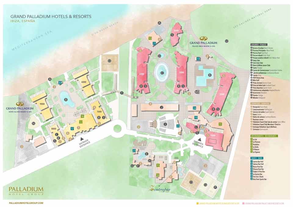 Grand Palladium White Island Map