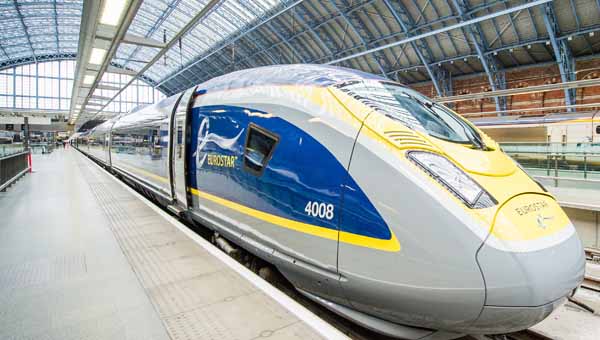 Eurostar train at St Pancras Station