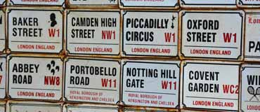 London road signs