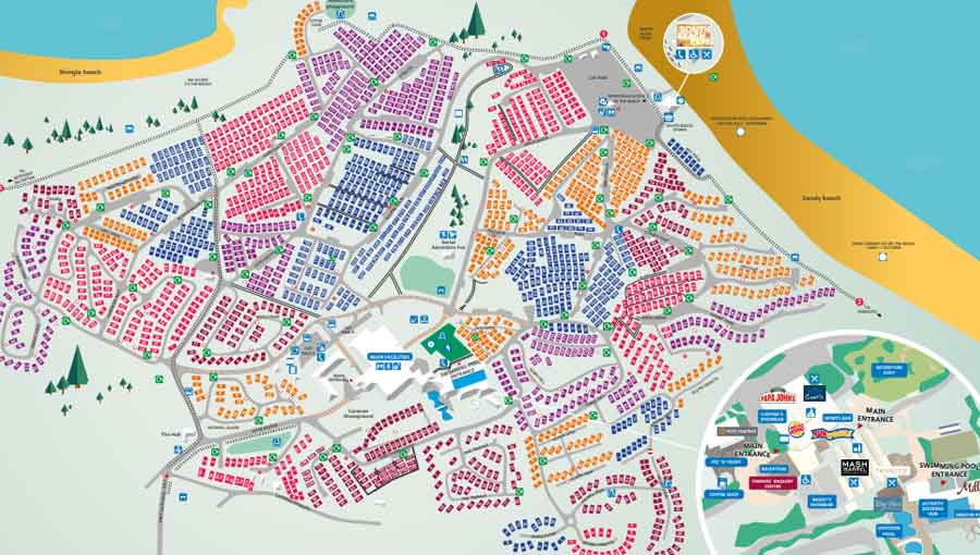 Haven Devon Cliffs Holiday Park map