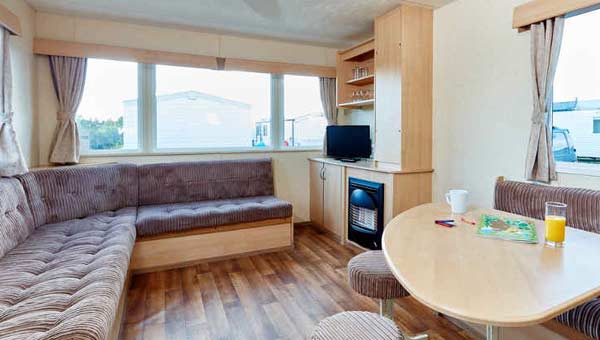 Parkdean Landguard Holiday Park Fir Caravan Living Room