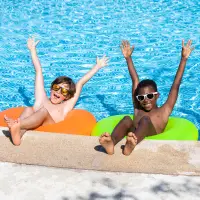 Kids in a swimming pool