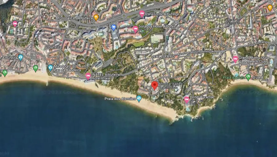 Monica Isabel Beach Club Location Map Algarve