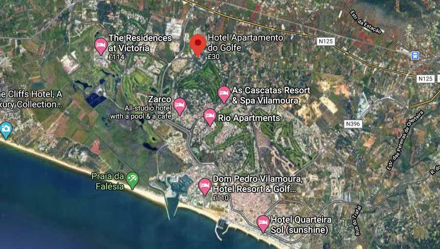 Vilamoura Golf Apartments Map