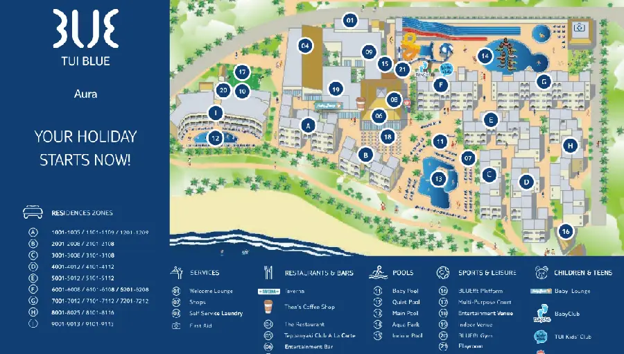 TUI BLUE Aura Resort Map