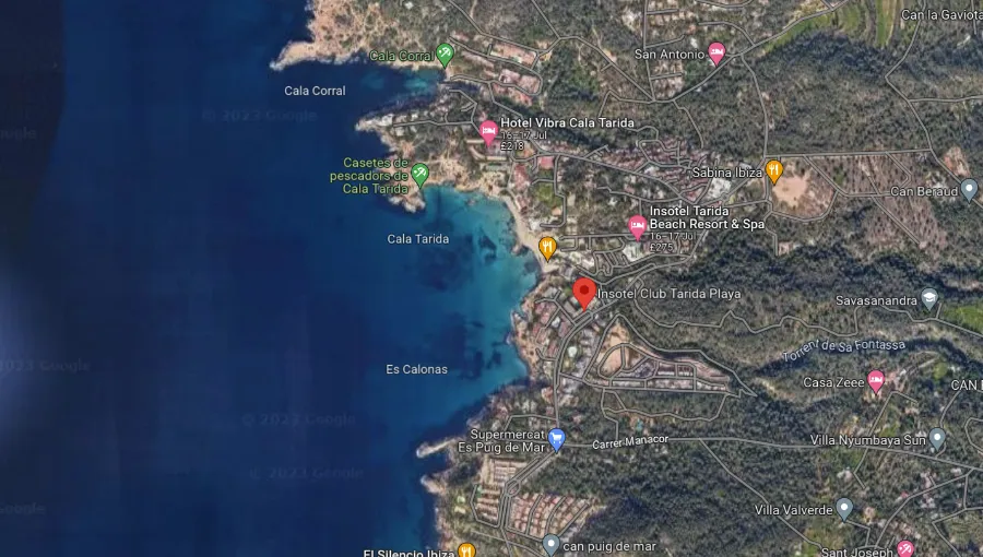 TUI BLUE Tarida Beach Location Map