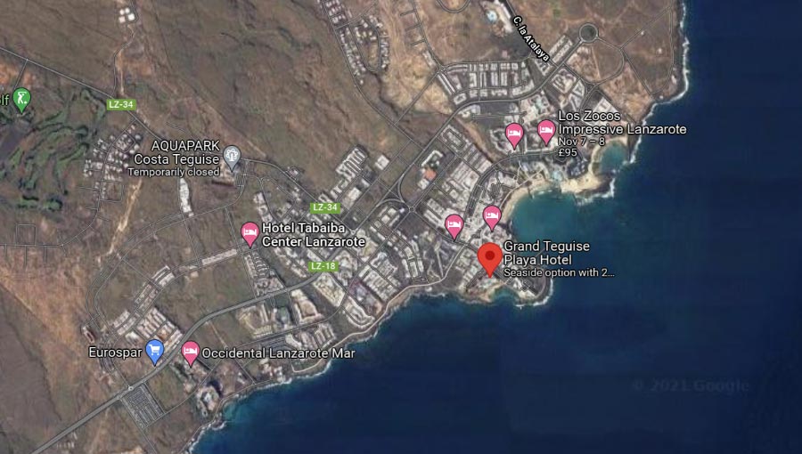 Hotel Grand Teguise Playa map