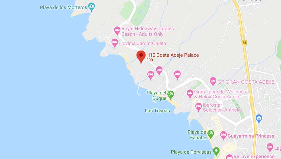 Bahia Principe Sunlight Hotel Location Map