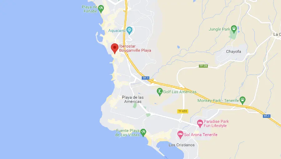 iberostar-bouganville-playa map