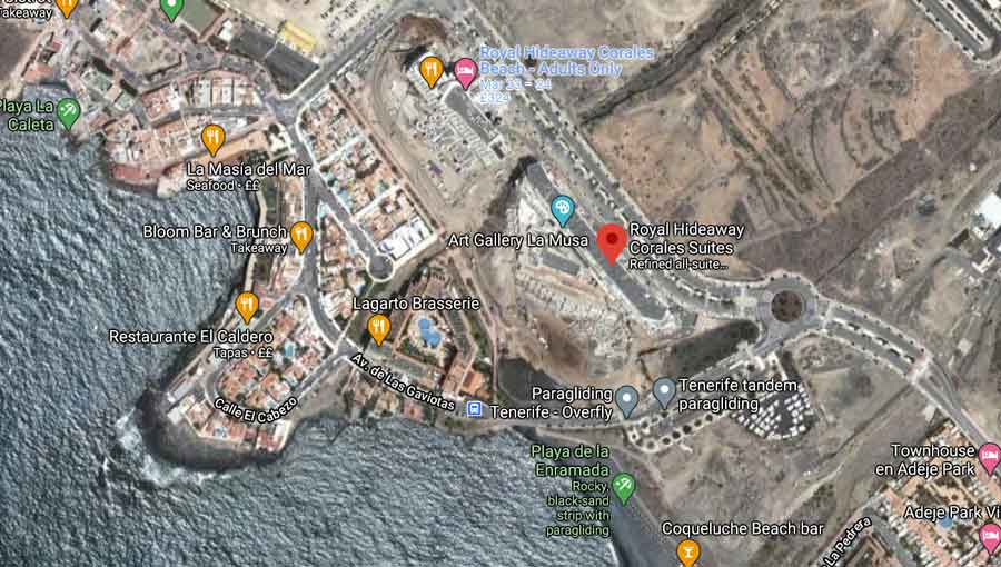 Royal Hideaway Corales Suites Tenerife Resort map
