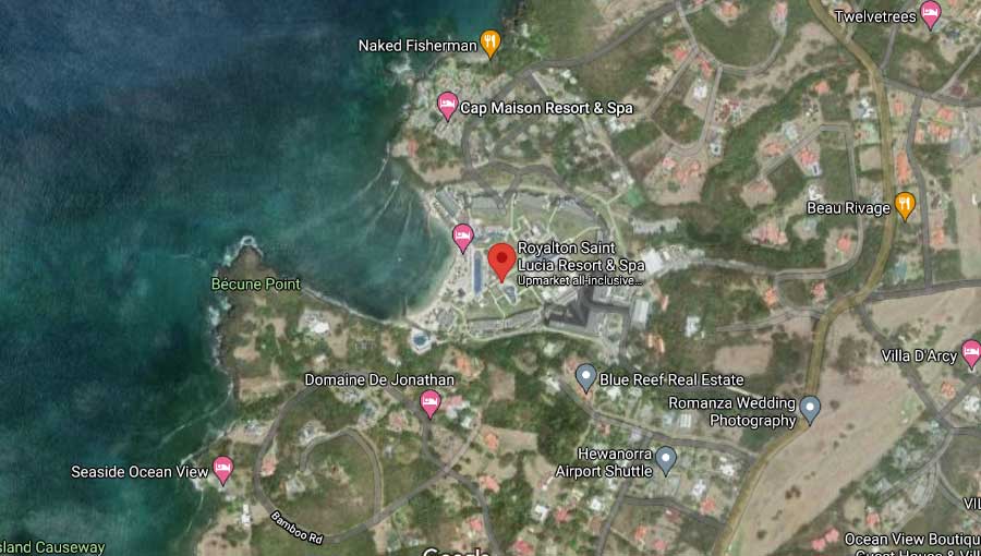 Royalton St Lucia Map