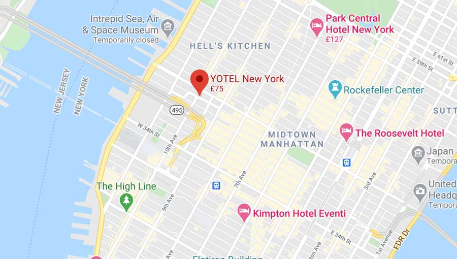 Yotel New York Map